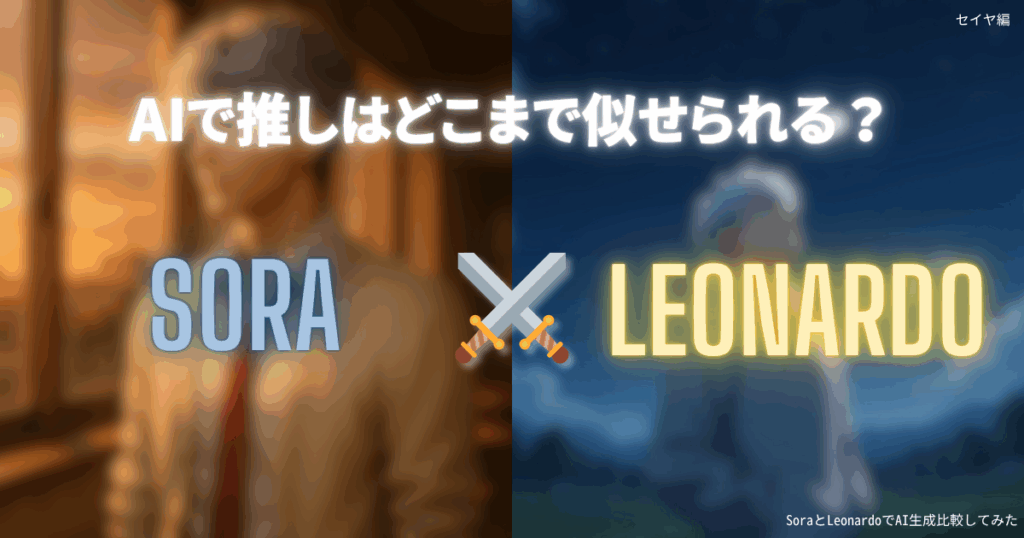 AIで推しはどこまで似せられる？セイヤ編