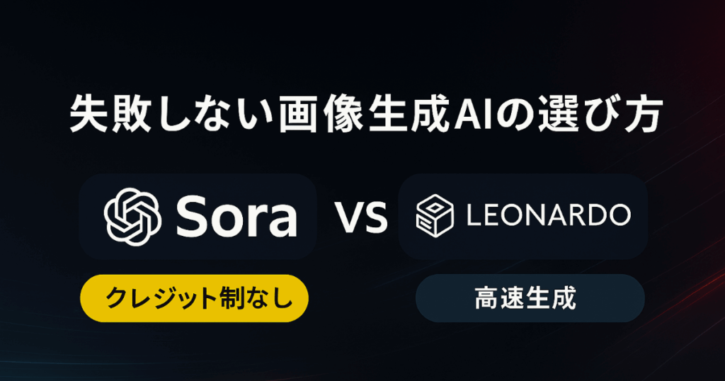 画像生成AIはどれを選ぶべき？SoraとLeonardoに決めた理由