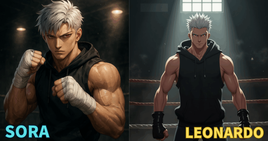 ボクシングスタイルシンSora&Leonardo比較