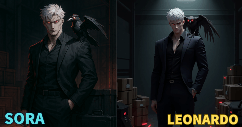 スーツ姿シンSora&Leonardo比較